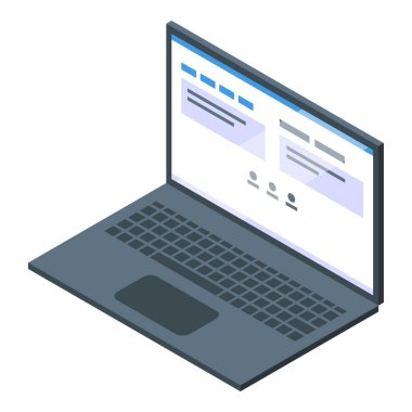 Sosyal ağı gösteren dizüstü bilgisayarları profil ve gönderilerle aç, çevrimiçi iletişim kavramı