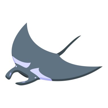 Okyanusta zarifçe yüzen dev bir manta vatozunun tasviri.