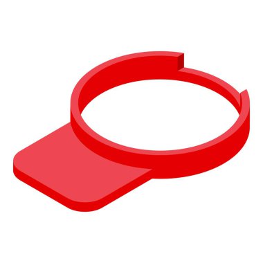 Kırmızı bir beysbol şapkasının basit 3D görüntüsü, spor, moda ve başlıkla ilgili projeler için mükemmel.