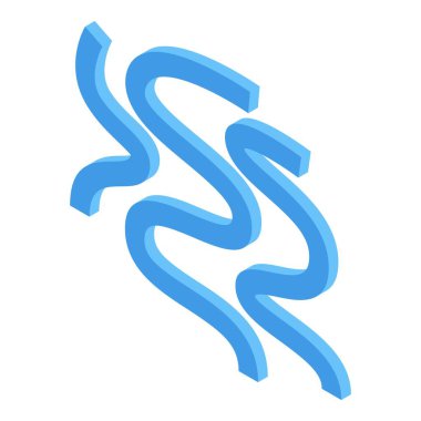 Mavi çizgiler sanal uzayda akarak soyut bileşim oluşturuyor