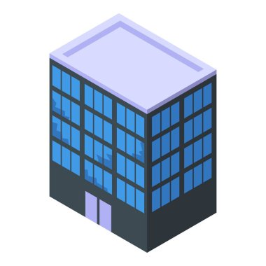 Kırık camlı terk edilmiş ofis binası boş görünüyor