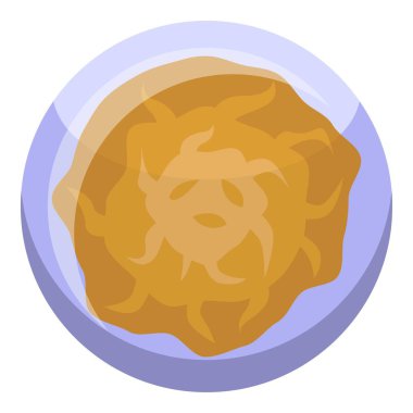 Agar 'da büyüyen bir bakteri kolonisi içeren yuvarlak petri kabı, bilimsel araştırmalar için mikrobiyolojik laboratuvar ekipmanları