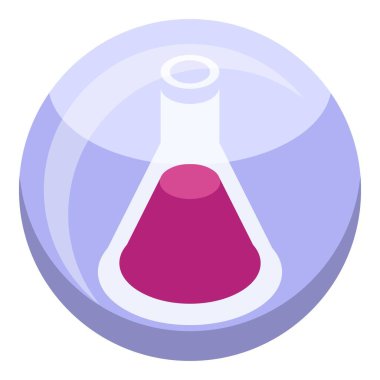 Pembe sıvı içeren laboratuvar camları kimyasal araştırmaları ve bilimsel deneyleri temsil ediyor.