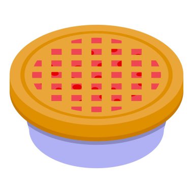 Lezzetli vişneli turta kabuğunda soğuyor, kafes kabuğunu gösteriyor.