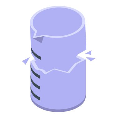 Veritabanı çökmüş durumda. Bilgi kaybını gösteren parçalar havada uçuşuyor.