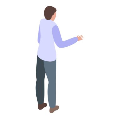 İşadamı el kol hareketi yapıyor.