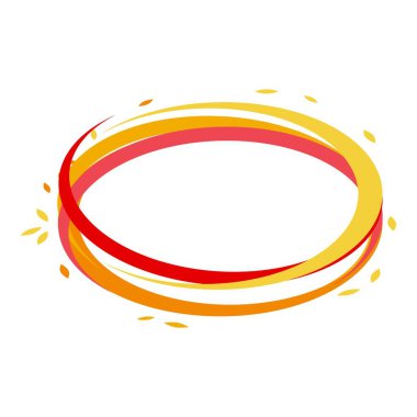 Dinamik soyut tasarım kırmızı ve turuncu renkli kıvrımlı çizgiler, hareket ve enerji hissi uyandırıyor.