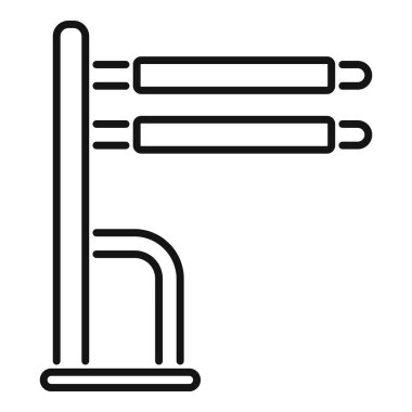 Bir kapı turnikesinin basit çizgi resim simgesi bir kişinin aynı anda girmesini sağlar