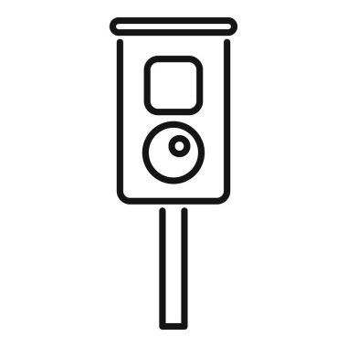 Basit park sensörü bir direkte ücretsiz park alanı simgesi gösteriyor