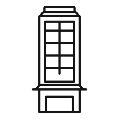 Londra sokaklarında İngiliz kültürünü ve iletişimini çağrıştıran klasik bir kırmızı telefon kulübesinin basit bir sanat simgesi