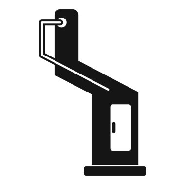 Modern metro, metro ya da tren istasyonu giriş kapısının siyah silueti. Sürgülü kapılar açılıyor.