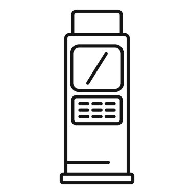 Bir ödeme terminalinin kredi kartı işlemleri için satır resim simgesi