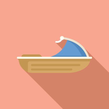 Suda yüzen küçük bir balıkçı teknesinin minimalist simgesi.