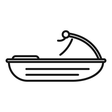 Su sporları yarışması için basit bir motorlu tekne çizimi.