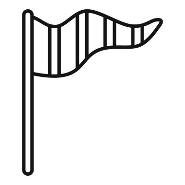 Rüzgarda esen rüzgarın basit bir sanat simgesi. Rüzgâr yönünü ve gücünü gösteriyor.