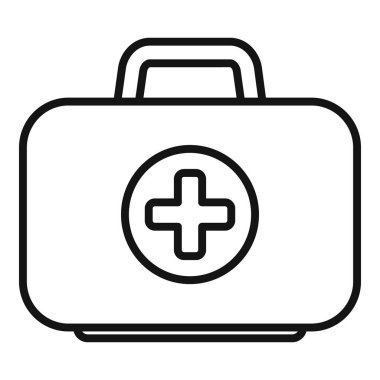 Sağlık hizmetleri ve ilk yardım hazırlığını sembolize eden basit bir sağlık kiti simgesi
