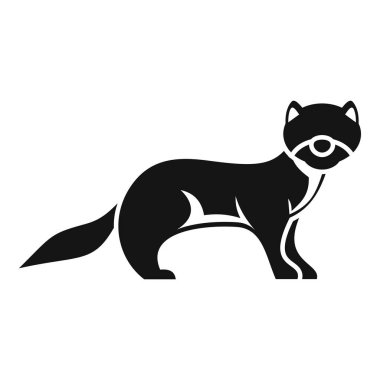 Kara gelincik mustelidae memelilerini gösteren basit bir simge.