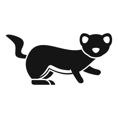 Bir gelinciğin siyah beyaz silueti, vahşi bir hardalın basit bir simgesi.