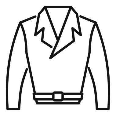 Kemer simgesi olan kısa ceket, tasarım projeleriniz için özet biçimi