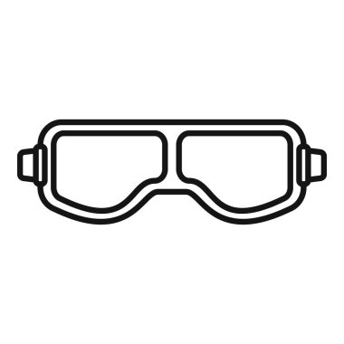 Koruyucu gözlük simgesi inşaat alanında çalışan inşaat işçilerine yönelik güvenlik ekipmanlarını temsil ediyor