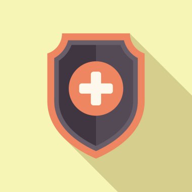 Önde gelen beyaz haç, sağlık sigortasını, sağlık güvenliğini ve tıbbi korumayı simgeliyor.