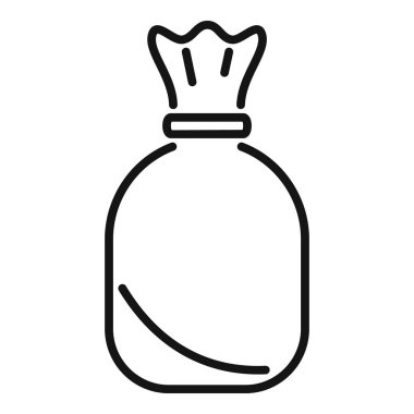 Boyun ambalajı konsepti simgesi, taslak biçimi, uygulamalar, web siteleri, yazdırma ve ui için uygun tam torba