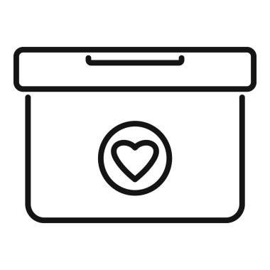 Bağış kutusunun basit bir simgesi. İhtiyacı olanlara bağış ve desteği simgeliyor.