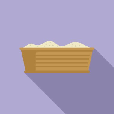 Basit ve renkli kum dolu kum havuzu. Çocuklar için mükemmel. Dışarıda eğlenmek için.