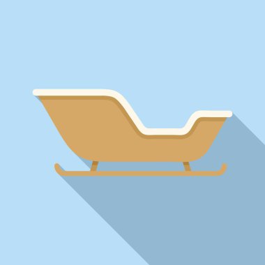 Tahta bir kızağın yer aldığı bu minimalist çizim Noel ruhunu çağrıştırıyor.