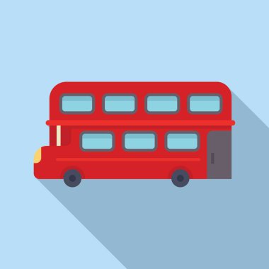 Londra 'dan geçen kırmızı çift katlı otobüs.