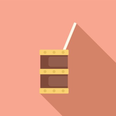 İçmek için su ve metal halkalı ahşap kova.