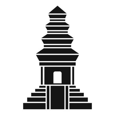 Endonezya kültürünü temsil etmek için mükemmel bir bale tapınağı çizimi.