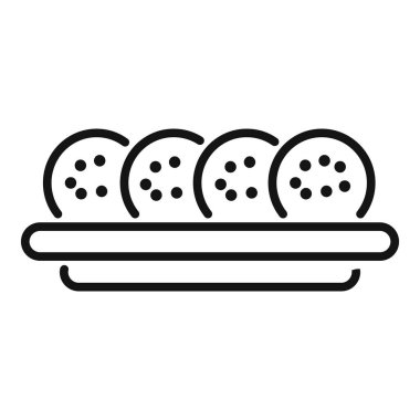 Orta doğu mutfağını gösteren tabakta falafel topları