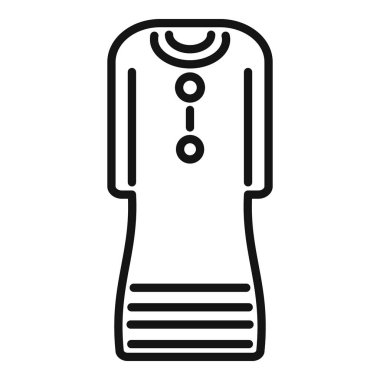 Bir elbiseyi temsil eden satır simgesi, moda, tarz ve zarafet kavramlarını çağrıştırıyor