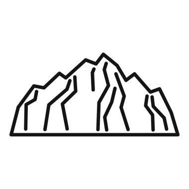 Siyah ve beyaz çizgili bir sıradağ sanatı.