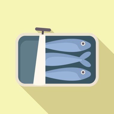 Yağ içinde muhafaza edilmiş sardalyaları içeren konserve kutusunu çek sekmesi ile aç, üst görünüm