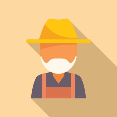 Şapka ve tulum giyen deneyimli bir çiftçinin resmi, muhtemelen tarımı ya da tarımı temsil ediyor.