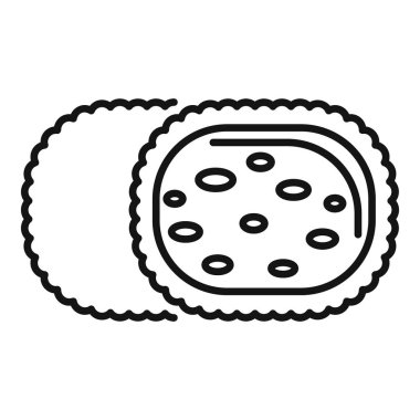 Çikolata parçalı hamurdan kesilmiş bir kurabiyenin simgesi.