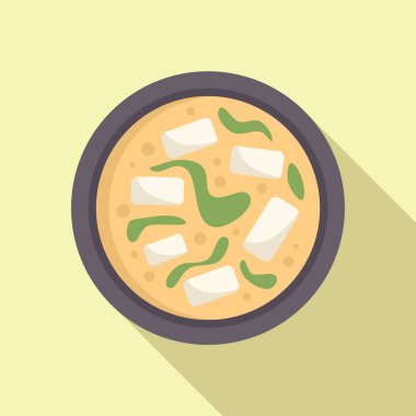 Tofulu Miso çorbası ve deniz yosunu geleneksel Japon mutfağında servis ediliyor.