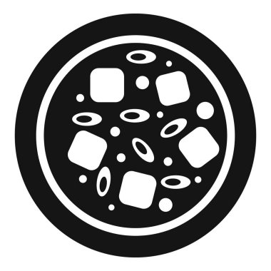 Lezzetli bir yahninin basit tek renkli simgesi, yemek tarifi kitapları ve restoran menüleri için mükemmel.