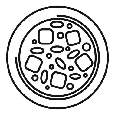 İspanyol mutfağıyla ilgili projeler için mükemmel olan lezzetli bir paella tabağının üst görünümü.