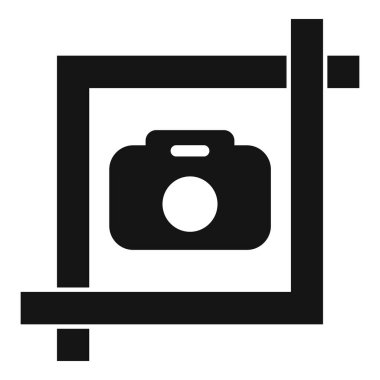 Kamera simgesi bir hedefi çerçeveliyor, mükemmel bir çekime odaklanmayı temsil ediyor