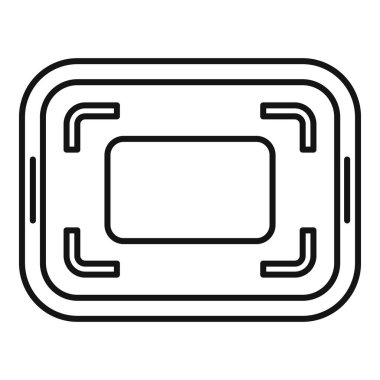 Merkeze odaklanmış geliştirilmiş gerçeklik arayüzü olan bir akıllı telefonun satır resim simgesi