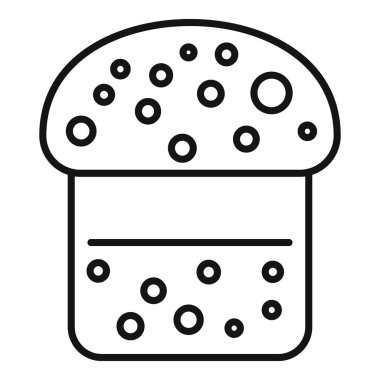 Paskalya pastasının basit çizimi, parlak ve dekoratif, bahar tatilleri ve kutlamalarla ilgili projeler için mükemmel.