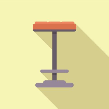 Modern bar taburesi açık sarı arka planda uzun bir gölge bırakıyor.