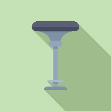 Yuvarlak koltuklu uzun bar taburesi boş bir odada duruyor.