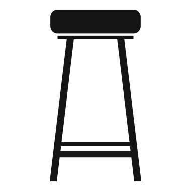 Beyaz arka planda duran yuvarlak koltuklu basit bar taburesi