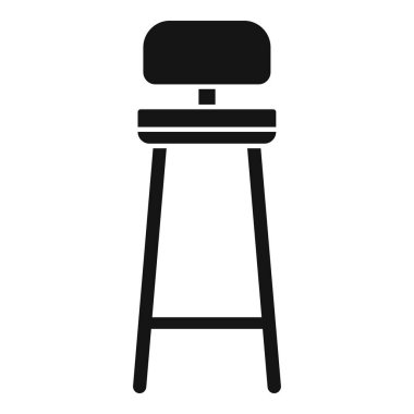 Sırtı temiz ve düz bir tasarımı olan minimalist bar taburesi