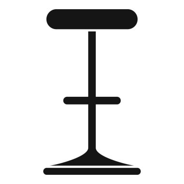 Beyaz arka planda ayakta duran uzun bar taburesi