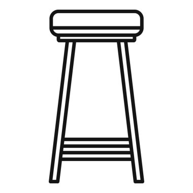 Beyaz arka planda duran uzun bar taburesi